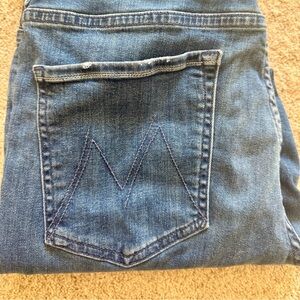 MOTHER Blue Ankle Jeans- cropped
